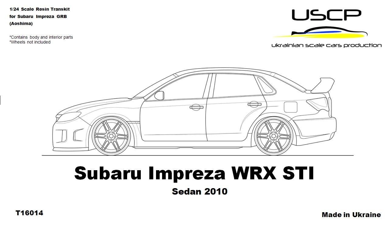 1/24 Subaru Impreza WRX-STI 2010 sedan transkit for Aoshima 