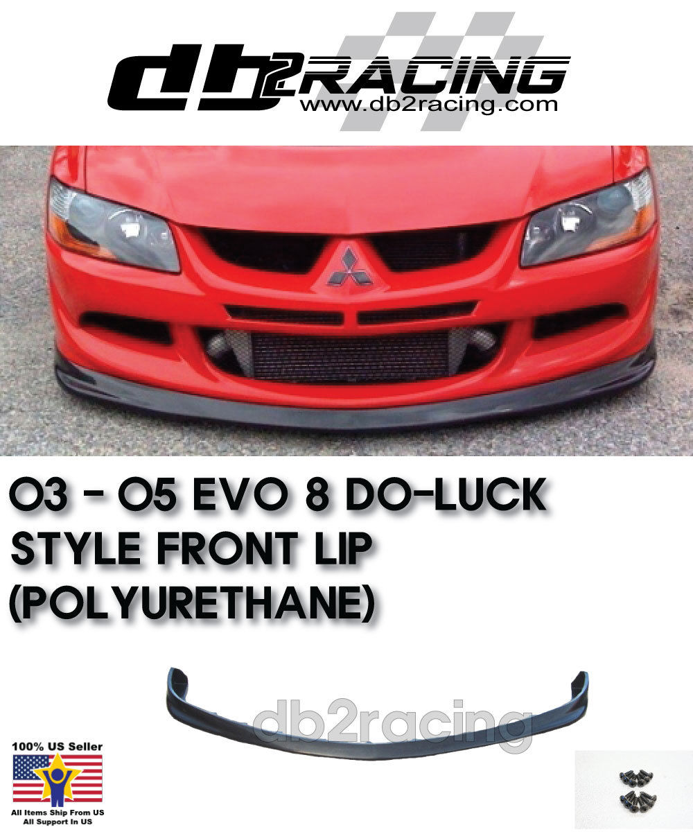 Urethane Do-Luck Style Front Bumper Lip Fits 03-05 Mitsubishi EVO 8