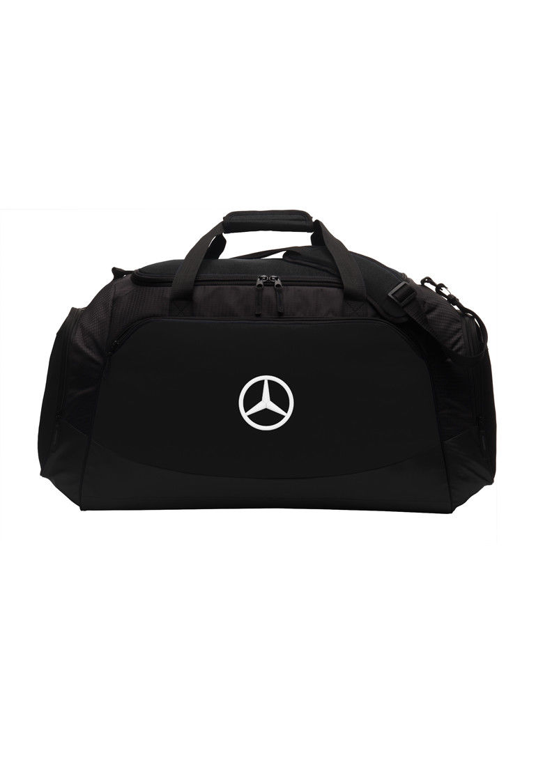 Vintage Penske Mercedes Benz Embroidered Black Duffle Bag 24 EUC
