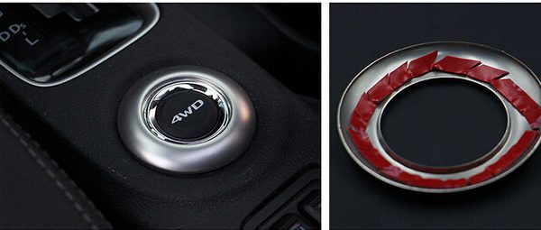 Stainless 4WD button decorative cover trim For Mitsubishi Outlander 2013-2016