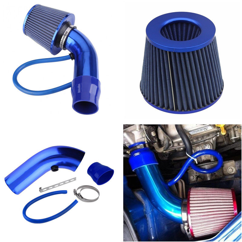 76mm Car Ducting Air Intake System Aluminum Pipe Inlet Tube Hose Kit ...