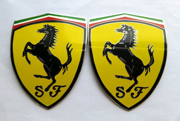 Used Genuine Ferrari F40 Fender Badge Shield Right Side OEM Brand NEW ...