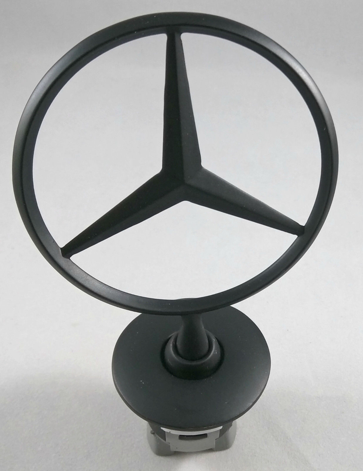 Mercedes Benz Front Hood Ornament 3D Matte Black For C-Class E-Class S-Class USA
