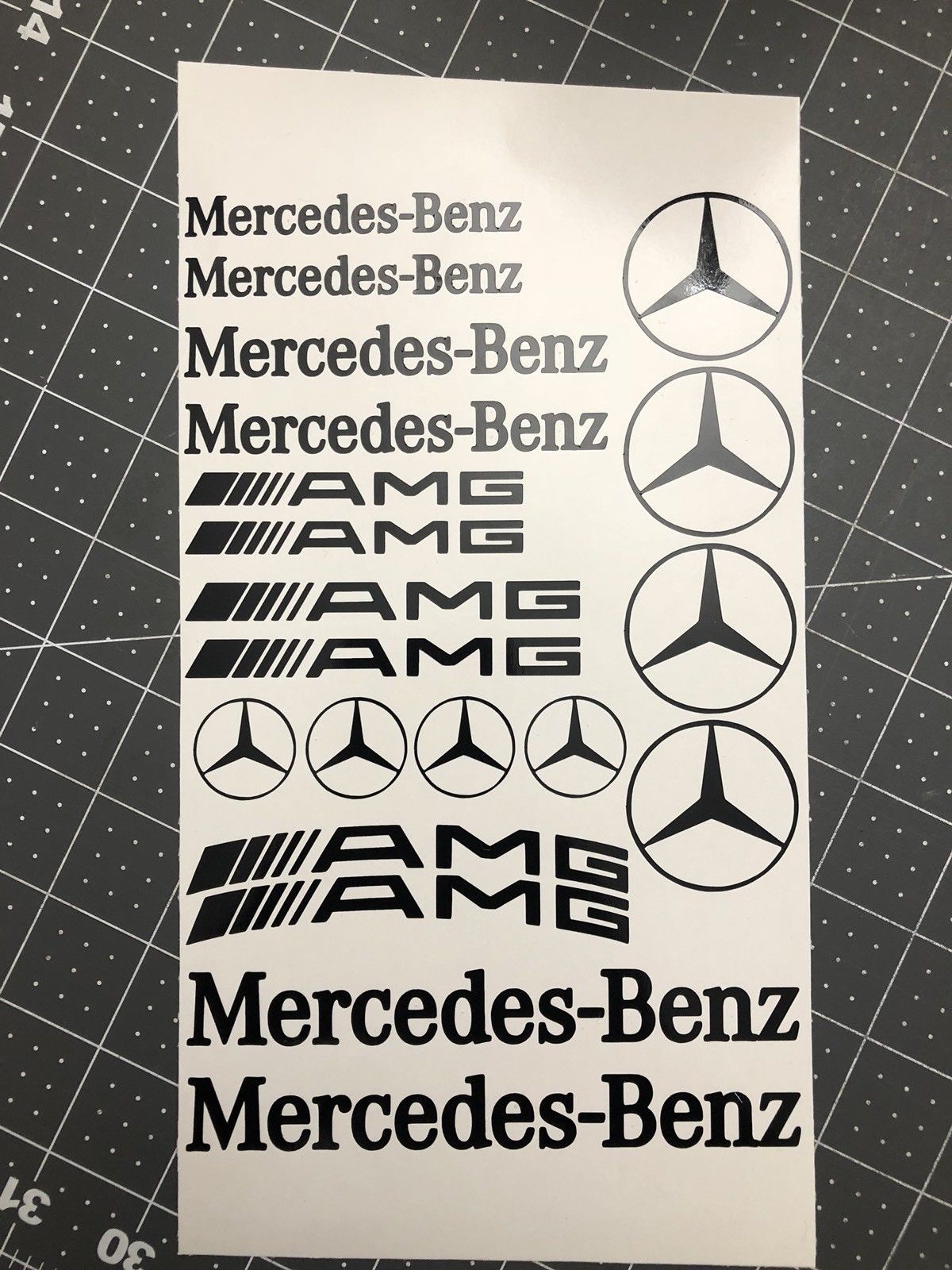 20pc Mercedes Benz AMG Assortment Vinyl Sticker Decal Logo Graphic Emblem