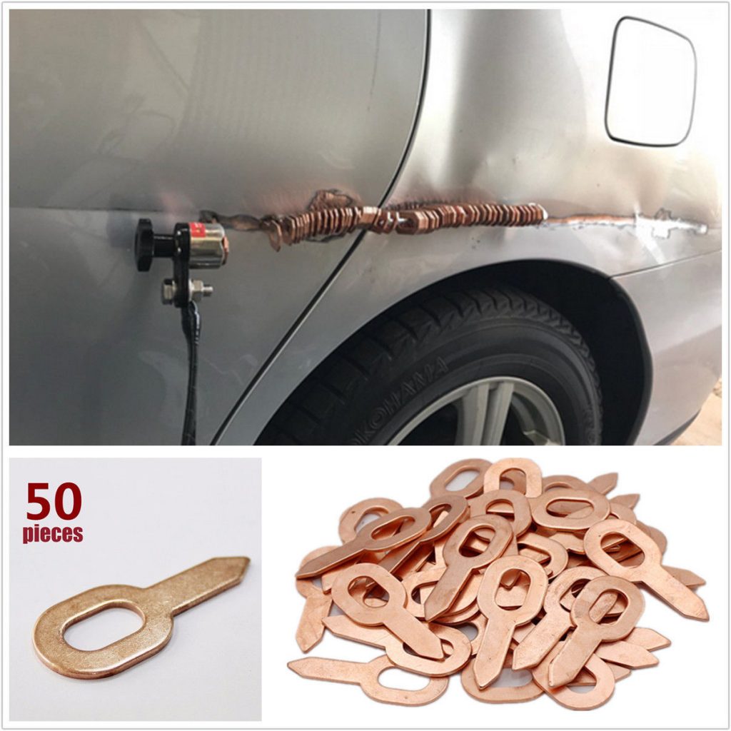 50pc Dent Puller Rings For Spot Welding Welder Car Body Panel Pulling Washer Kit 
